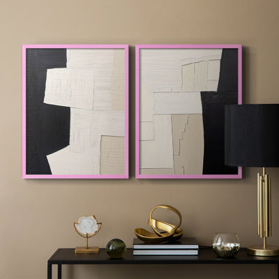 Série ABSTRACT DCLxxviii - reproduction encadrée de qualité supérieure - prête à être accrochée - aucun clou requis - aucun clou requis