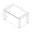 Ensemble de salle à manger 7 pièces, contemporain, rectangulaire, en bois blanc, rembourré, meubles de salle à manger-1250434612