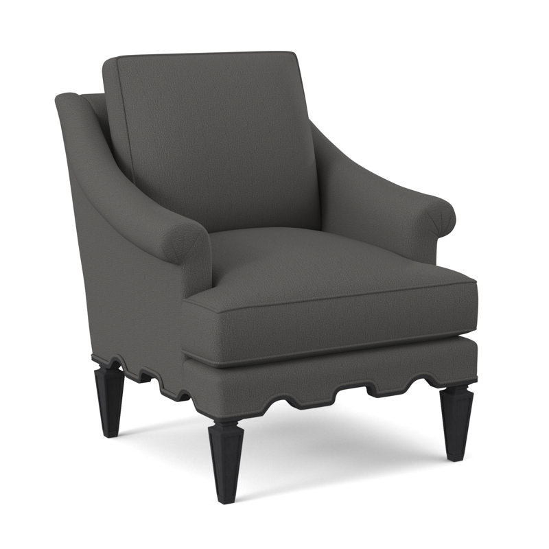 Palm Armchair, Espresso, Stepping Stones Ivory Viscose
