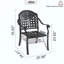 Chaise de patio en fonte d'aluminium 4 pièces avec structure et coussins-1288584444