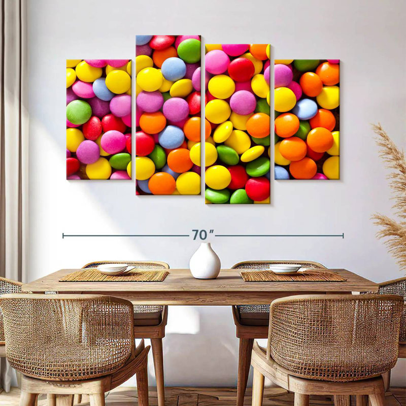Bonbons colorés Yarlin, H 42 po x l 68 po
