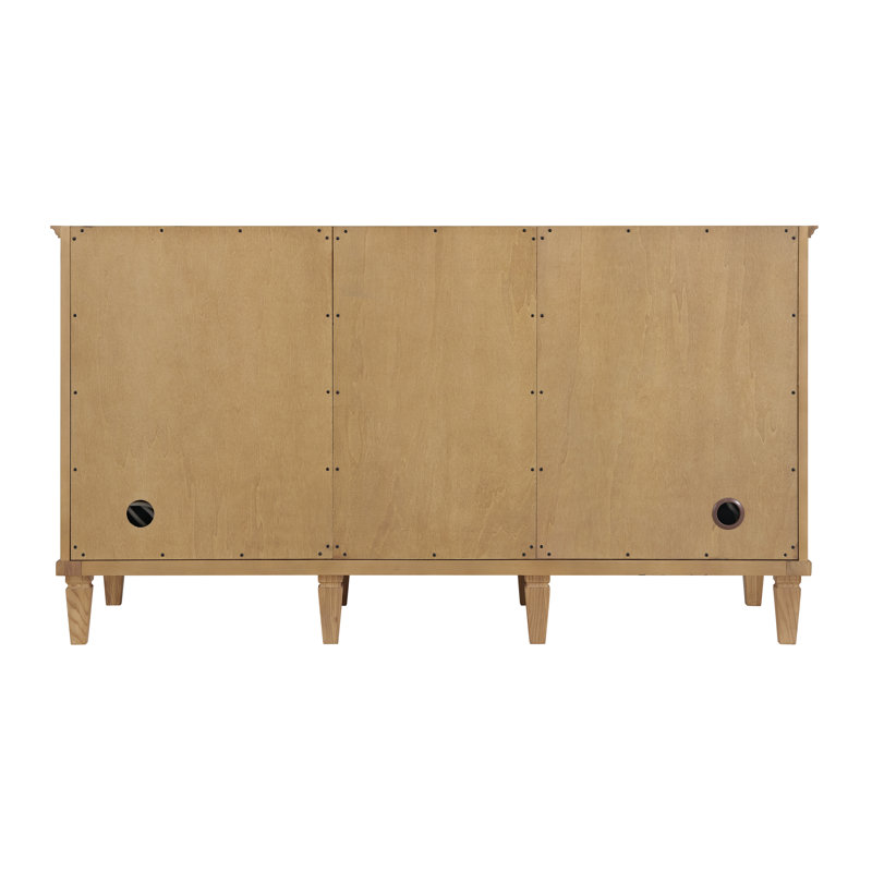 Lorelai 60'' W Double Vanity, Light Natural Oak, Eternal Jasmine Pearl