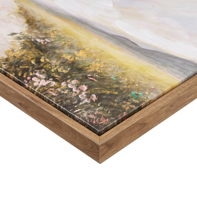 Hand Embellished Framed Canvas Abstract Landscape Wall Art