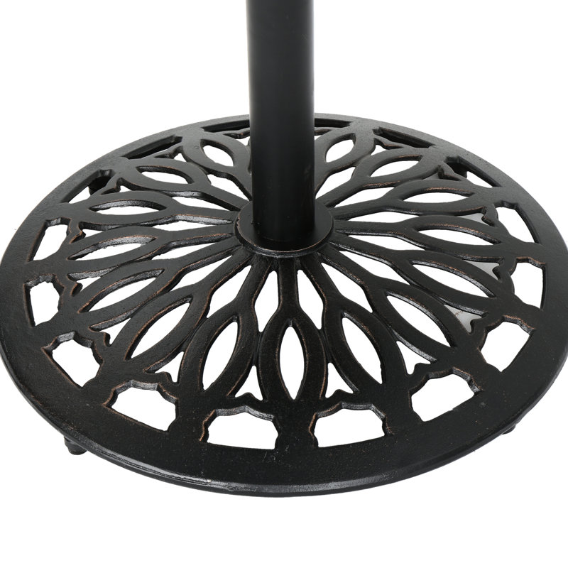 Table de bar en aluminium coulé 35 po - Cuivre, pour un look extérieur charmant, une étable ronde en cuivre et un accessoire tendance