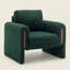 Chaise longue rembourrée Modern Bouclé Accent