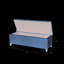 Banc de rangement avec coussin et pieds en bois foncé avec finition intérieure spacieuse-1414744530