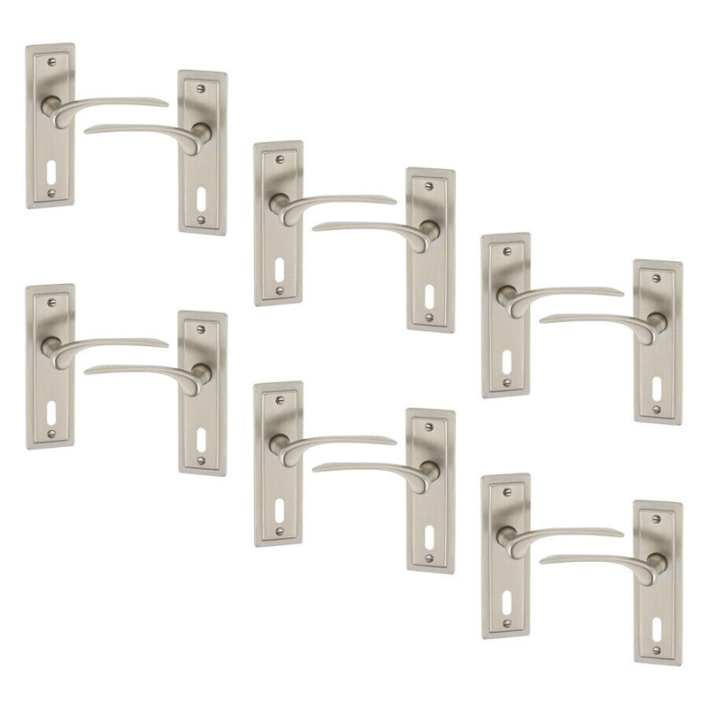 Single Dummy Door Handle, Satin Nickel