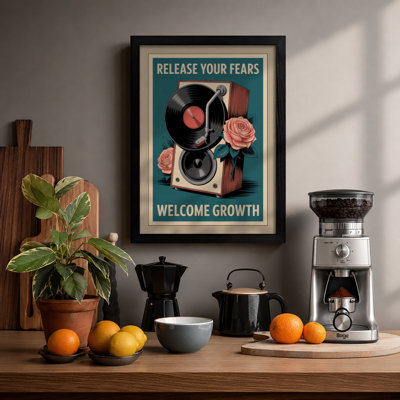 Release and Grow Retro - Framed Print
