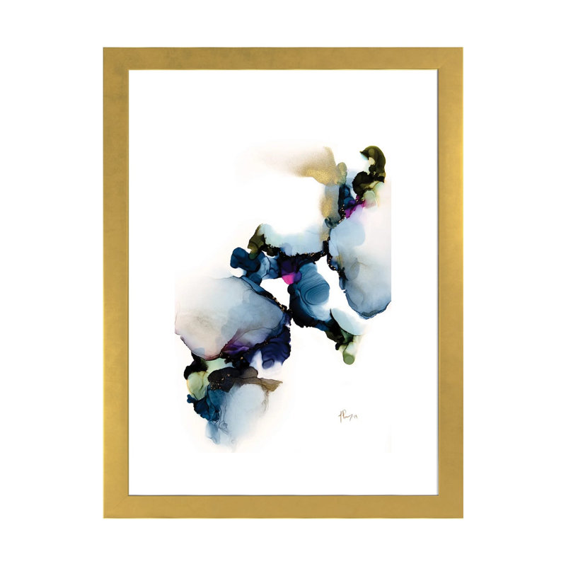 « Fortuna fatta » par Jamie Pomeranz, reproduction d’art, Blanc, H 24 po x l 16 po x P 1 po, Papier encadré doré