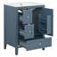 Ensemble de meuble-lavabo autoportant 24 po avec lavabo en céramique intégré, portes et tiroirs à fermeture en douceur, tiroir de rangement inférieur et support de porte intérieure 24 po-129764426-129764424