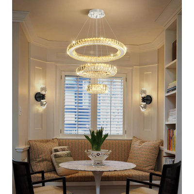 Modern Dimmable 3 Rings Led Chandelier