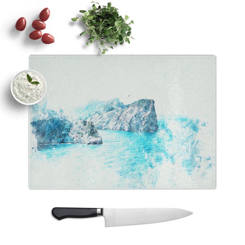 Tempered Glass Rock Formations in Spain Chopping Board, 28.5 cm x 39 cm
