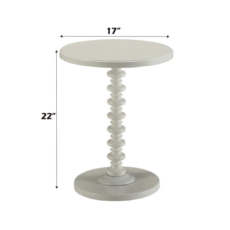 Table d'appoint élégante en blanc - piédestal gracieux en matériau synthétique