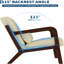 Chaise d'appoint Mid-Century moderne, accoudoirs courbés en bois, structure en noyer robuste, coussin à haute densité-1130925279