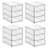 3-Drawer Stackable Organizer - Pull-Out Sliding Storage Drawers for Kitchen or Pantry - Clear