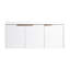 Meuble-lavabo mural 48 po avec lavabo double en résine et 3 portes à fermeture en douceur, emballage KD