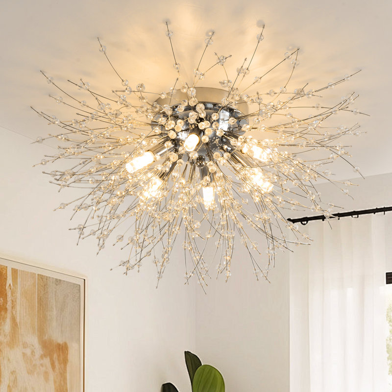Plafonnier encastré moderne en cristal Sputnik