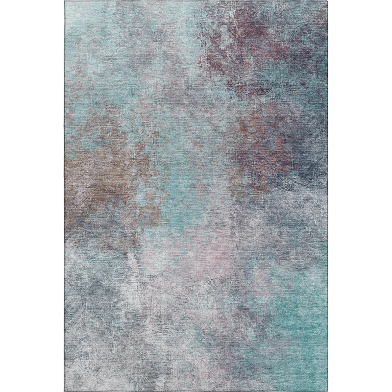 Premium Machine Washable Ariel Abstract Rug, Rectangle 2'6" x 3'10"