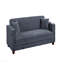 Contemporary Style 1pc Convertible Sofa Square Arms Built In Cup Holders Hidden Storage Matching Throw Pillow Usb Port Dark Gray Finish Primary Living Room