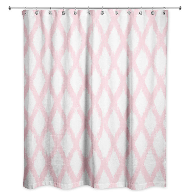 Rideau de douche simple Laskowski, Rose