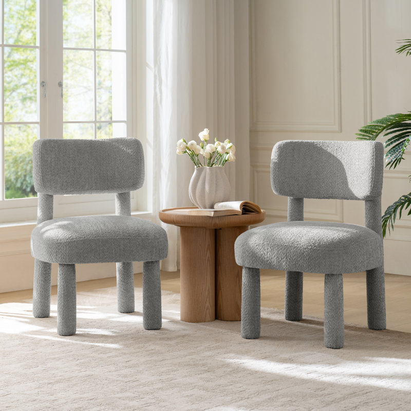 Chaise rembourrée Cherry, Gris