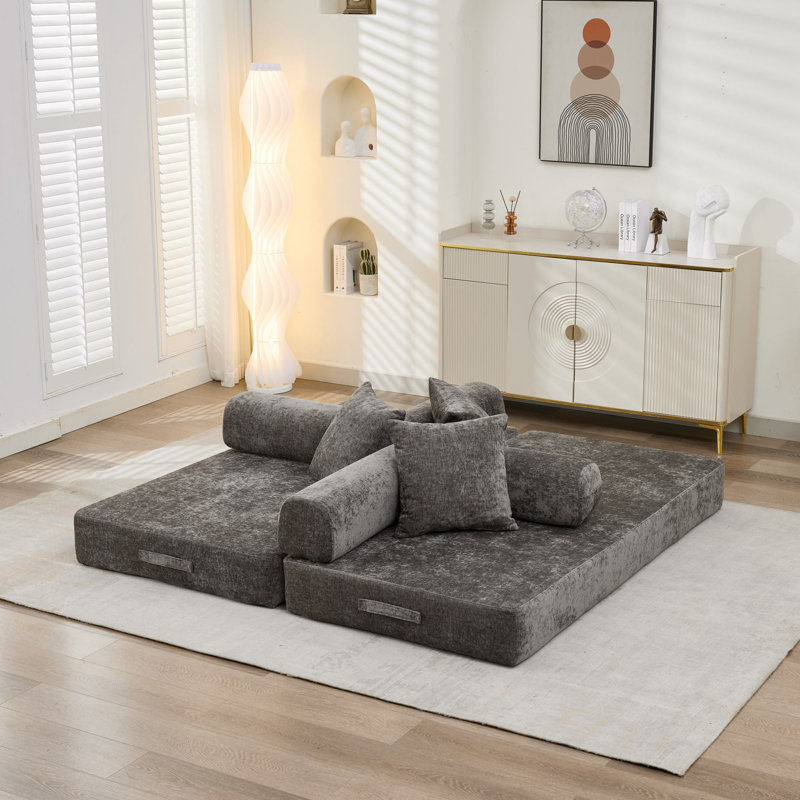 Canapé-lit pliant convertible Isabeau de 78,8 po Isabeau, Gris
