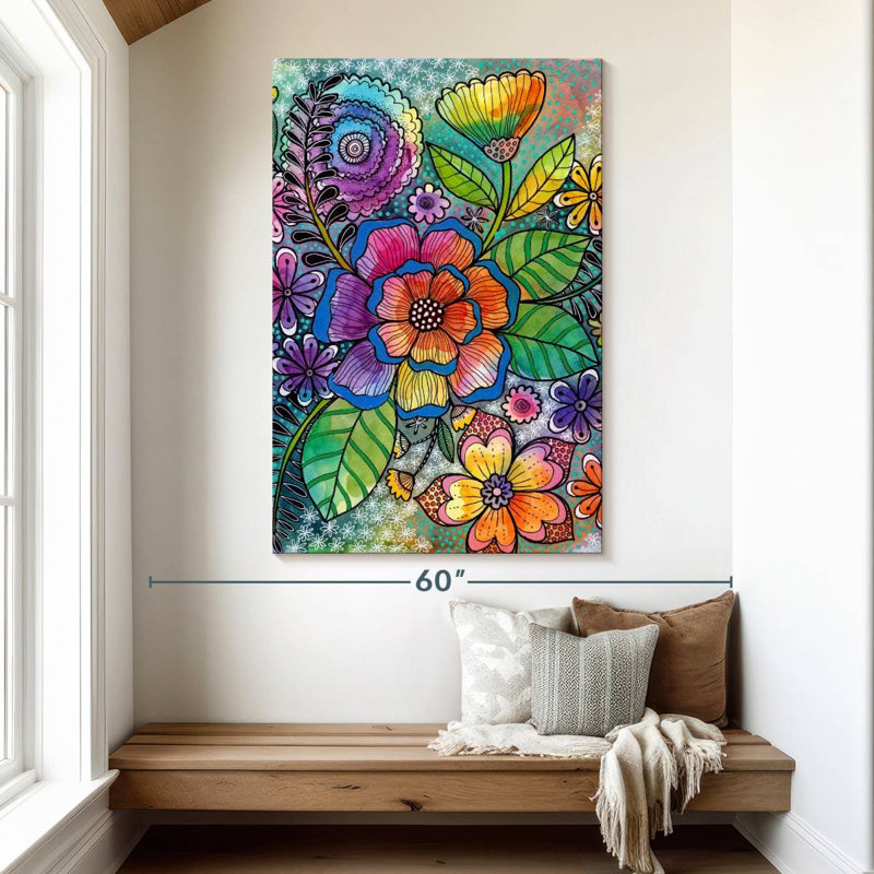 Harnek Bohemian Blooms I, H 51 po x l 34 po