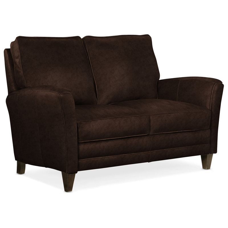 Zion Loveseat, Cobblestone, Anilina Hunter Genuine Leather