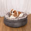 Lit pour chien en fausse fourrure de luxe PupPouf ™ - Chinchilla ultra doux