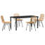 5 Piece Garden Dining Set Poly Rattan-1952444370-1963312024