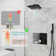 Single Handle 2-Spray Shower Faucet 2.0 GPM With Built-In Niche Drip Free Hand Shower Head