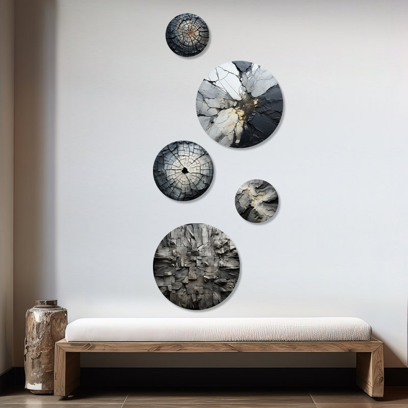 Spiritual Geode Stone Minimalisme - Ensemble de 5 pierres spirituelles
