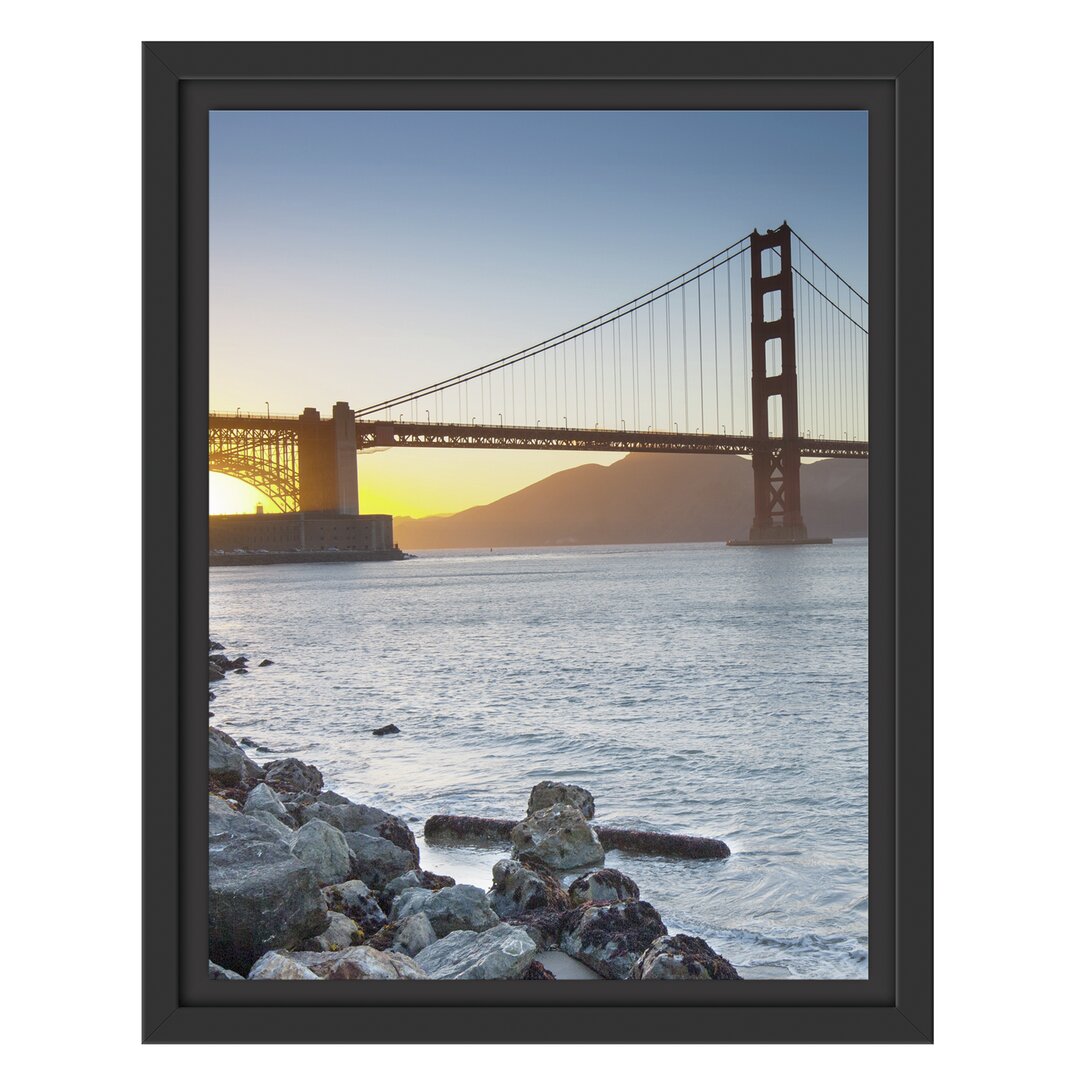 Gerahmtes Wandbild Imposante Golden Gate Bridge