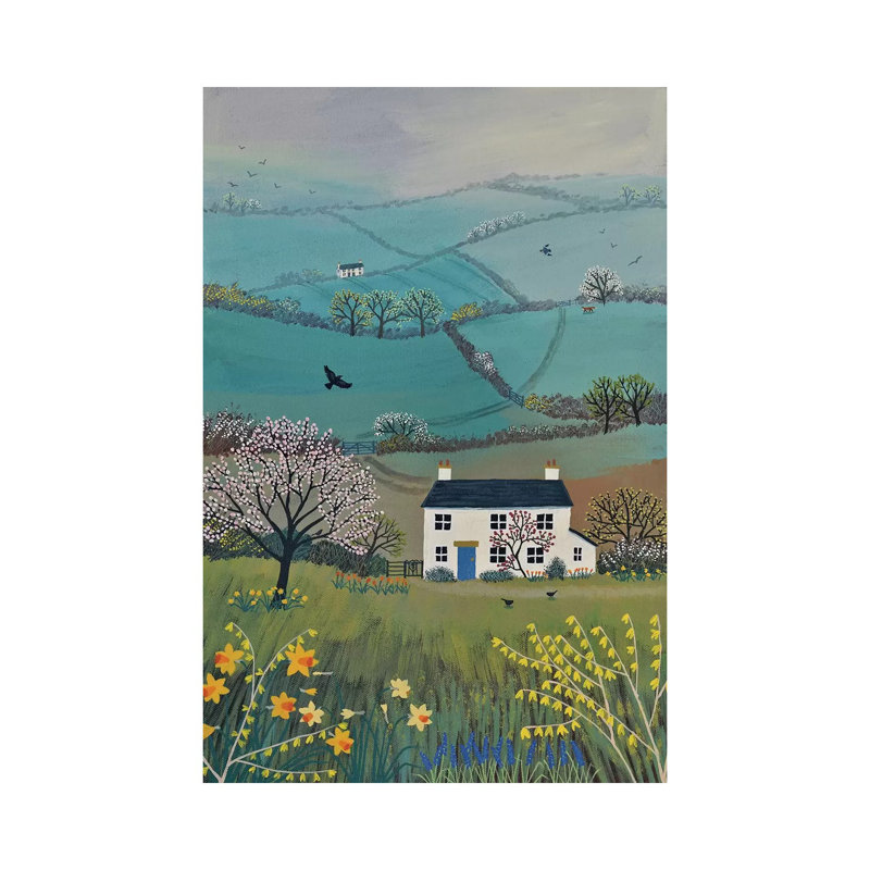 «Across Spring Hills» par Jo Grundy, reproduction d'art sur toile tendue, H 60 po x l 40po x P 1,5 po, Toile tendue