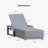 Pu Leather Outdoor Chaise Lounger 1 Piece Aluminum Pool Lounge Chair With 5-position Adjustable Backrest-1213867887