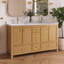 Meuble-lavabo double 60 po avec plateau en marbre d'ingénierie Aura-1293567189-1135900184