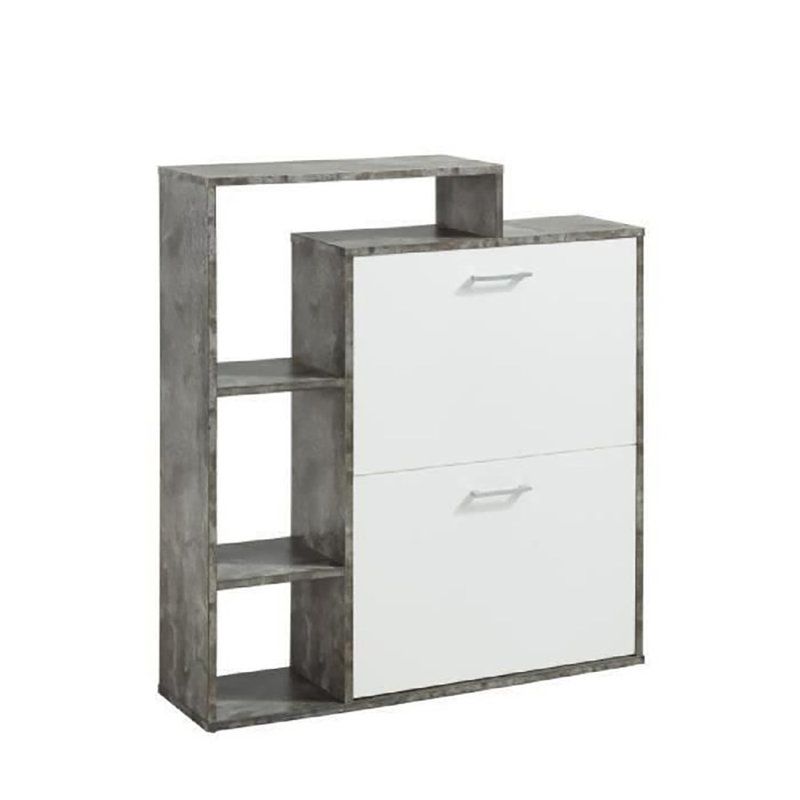 18 Pair Shoe Storage Cabinet, Concrete