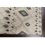 Tapis ivoire en laine noué à la main de conception unique 6 pi x 9 pi 2 po New Age