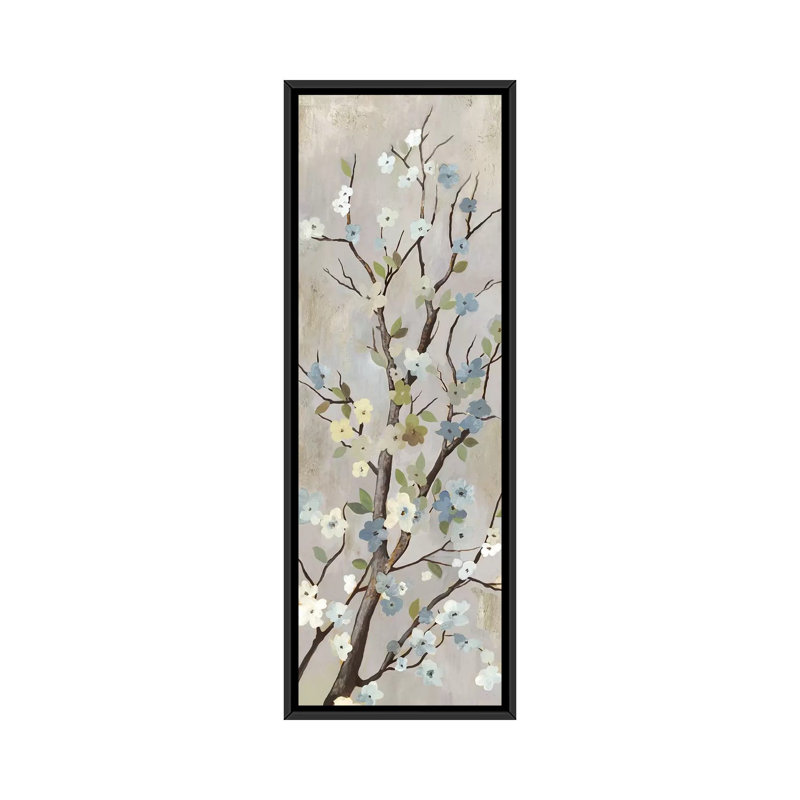 " Blossom II " by PI Studio, 36" H x 12" W x 1.5" D, Black Framed