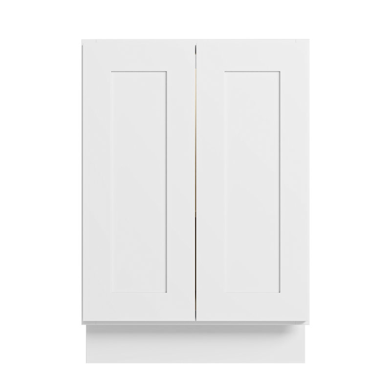 Armoire de cuisine Modern Shaker, structure en bouleau massif, glissières DTC à fermeture en douceur à extension complète, tablettes réglables, options de largeurs multiples (12 po à 42 po)