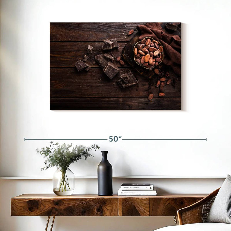 Chocolat et fève de cacao Yarlin, H 24 po x l 36 po