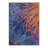 Tonicka Aura Modern Machine Washable Blue / Orange Indoor Area Rug with Non-Slip Backing-1555429225