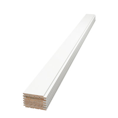 94" L x 5.375" W Indoor/Outdoor Wood Shiplap Paneling, Panels for Walls and Ceilings, Slat Wood Wall Panels