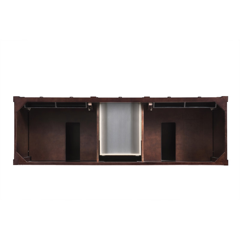 Brittany 72'' W Double Vanity, Eternal Jasmine Pearl, Burnished Mahogany