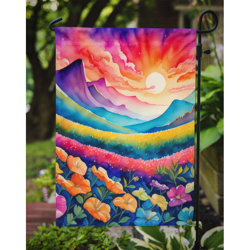 Drapeau de jardin double en polyester H 15,5 po x l 11,25 po