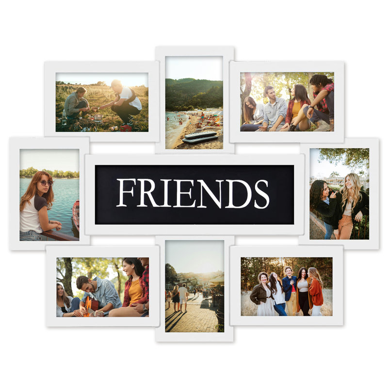 Hefner Wall Gallery Friends Theme Picture Frame, White