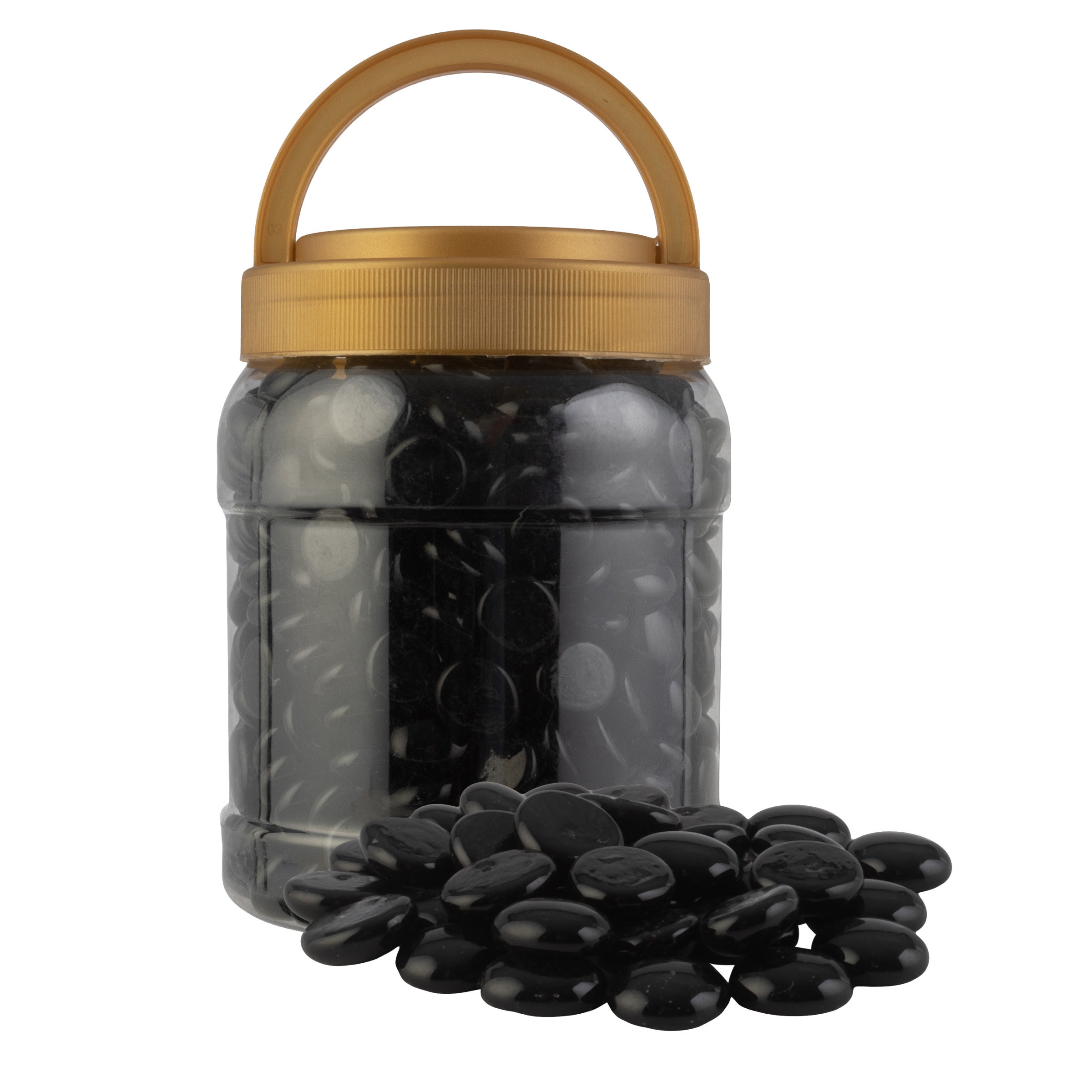 Pure Garden 10lbs Fire Pit Glass Rocks 3/4Inch Glass Marbles for