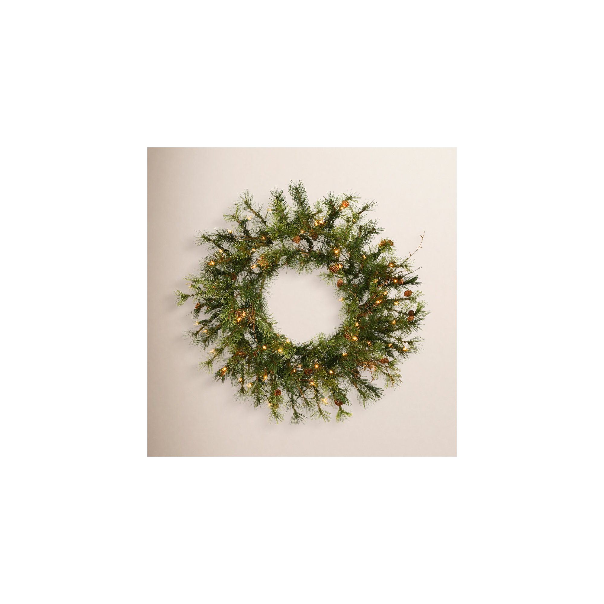 Galarza Artificial Country Pine Wreath, 60" W x 60" H x 3" D, Yes