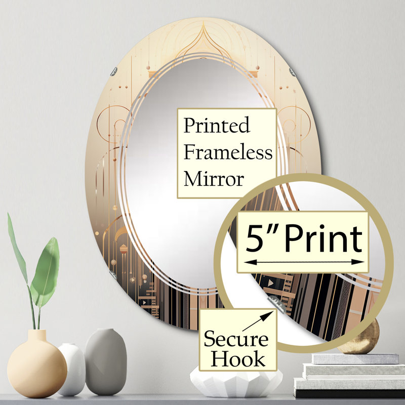 Drumagrove - Miroir mural moderne ovale, 30 po x 20 po