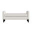 Banc d'appoint rembourré en tissu avec accoudoirs